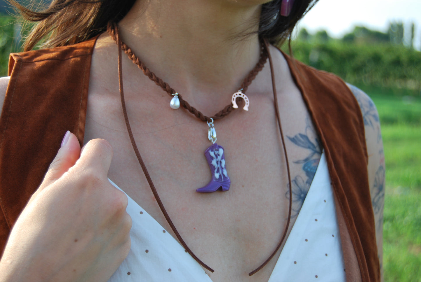 Texas necklace con cordino